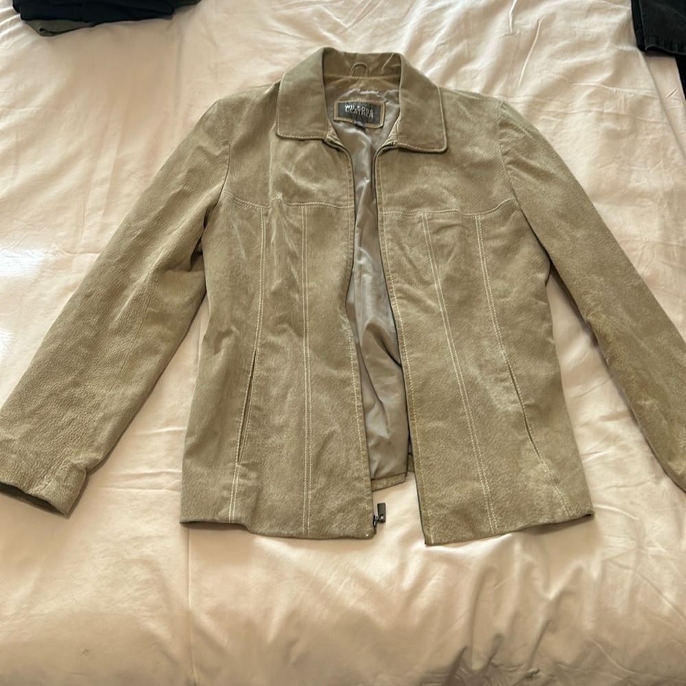 Wilson’s leather - light khaki suede jacket